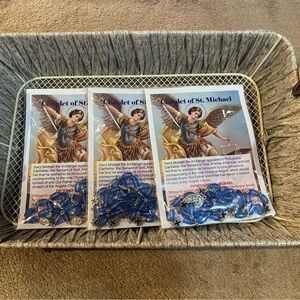 Source Unknown St. Michael Chaplet Party Favors - Blue and Gold